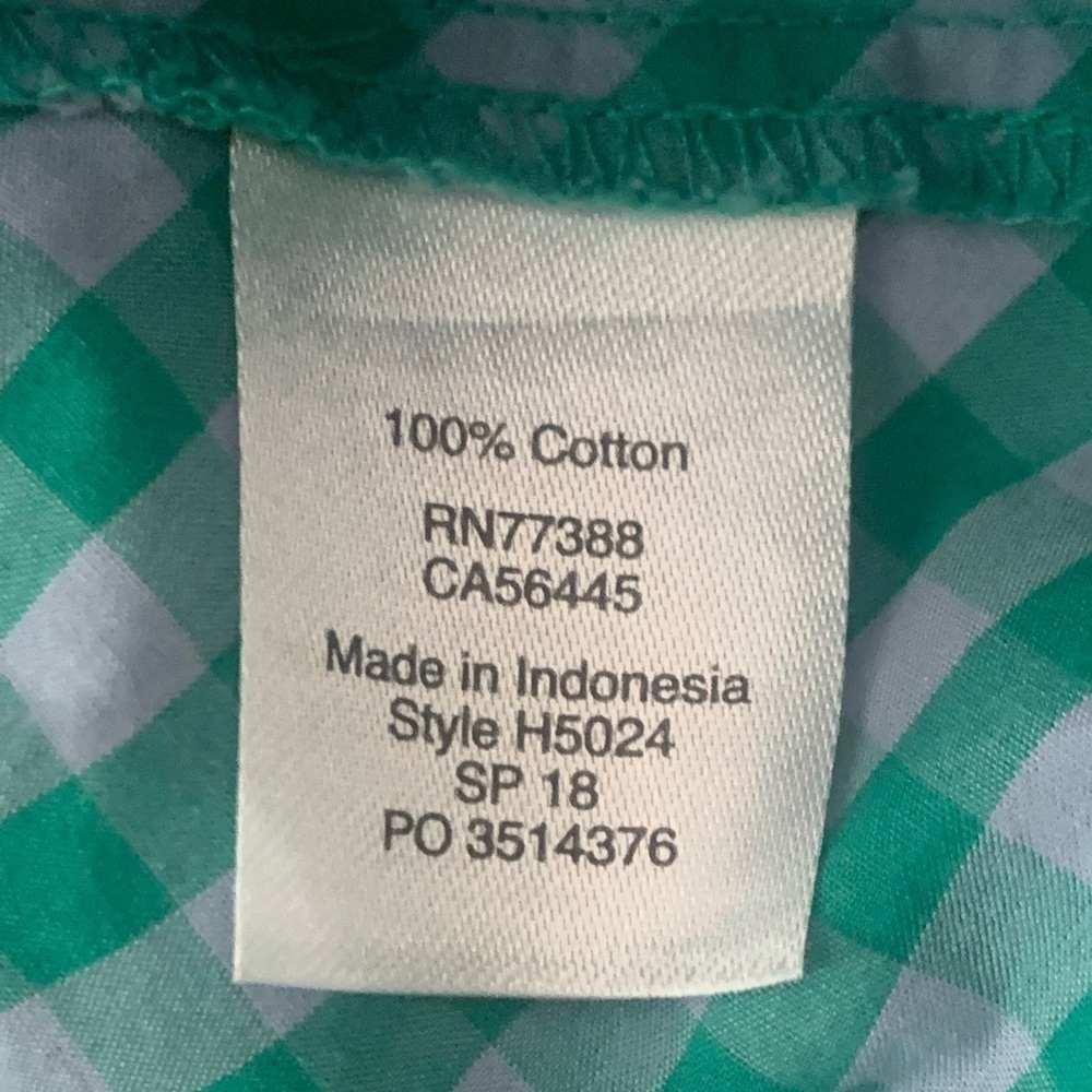 J. Crew Factory Gingham Printed Bow-Back Tie Back Cotton Peplum Tank Top - Picture 6 of 9